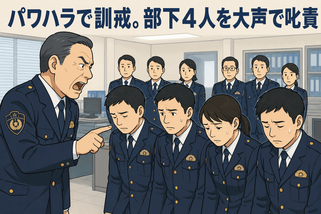 パワハラで訓戒。部下４人を大声で叱責