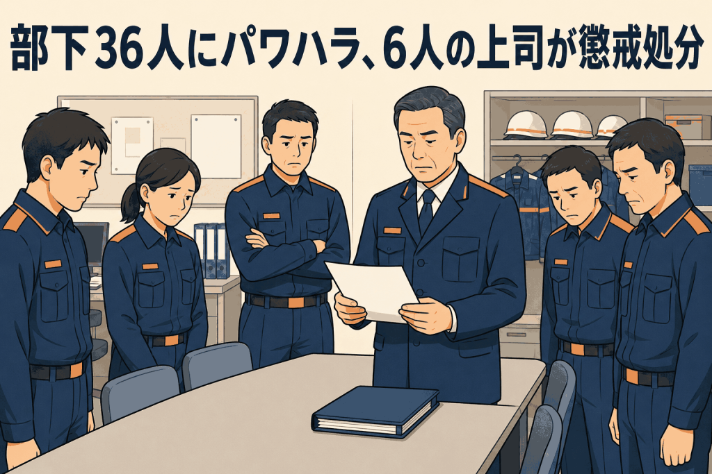 部下36人にパワハラ、6人の上司が懲戒処分