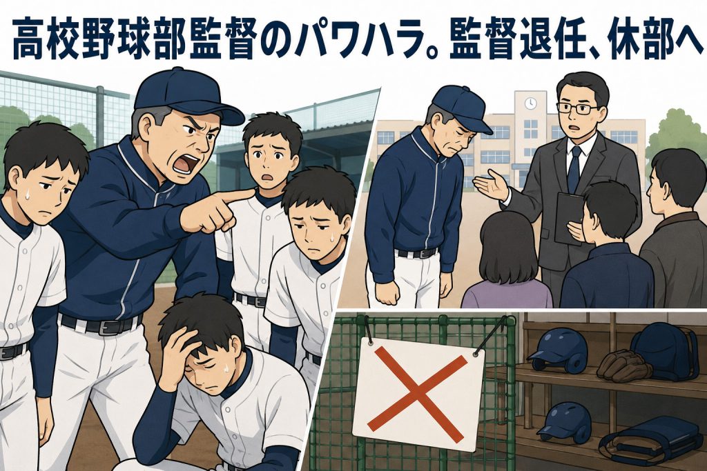 高校野球部監督のパワハラ。監督退任、休部へ