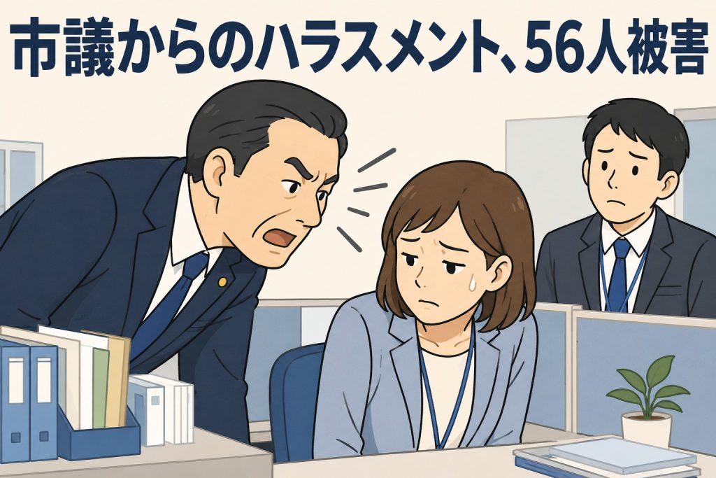 市議からのハラスメント、56人被害