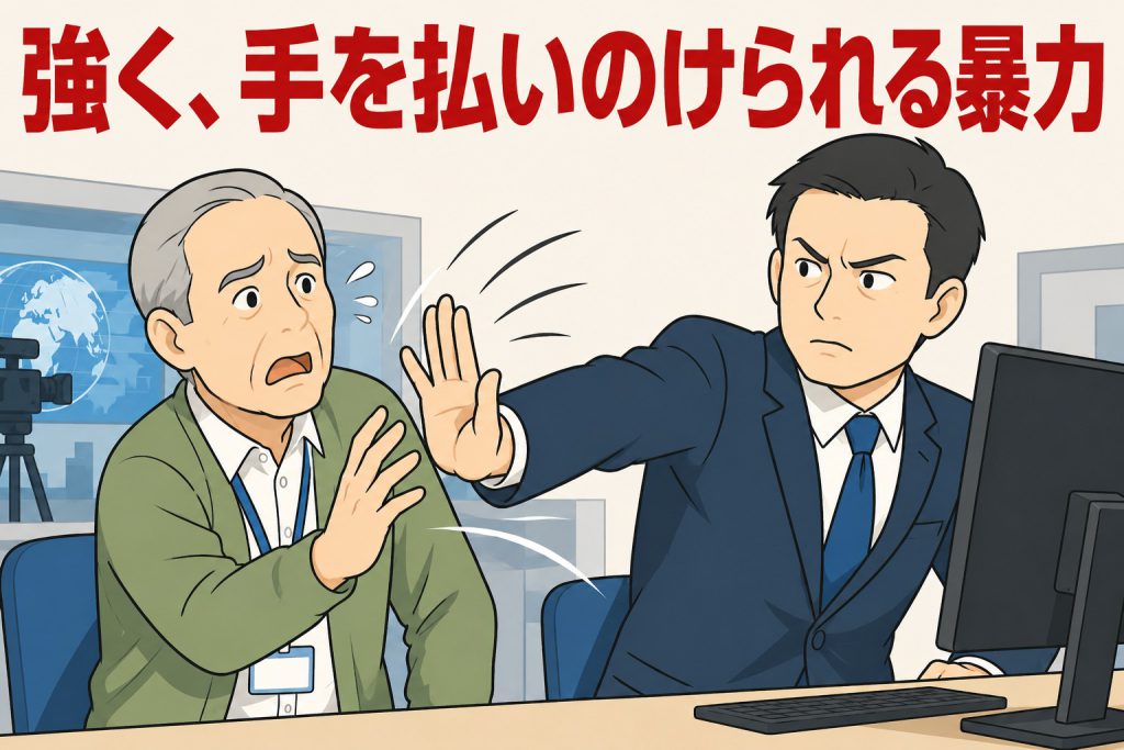 強く、手を払いのけられる暴力