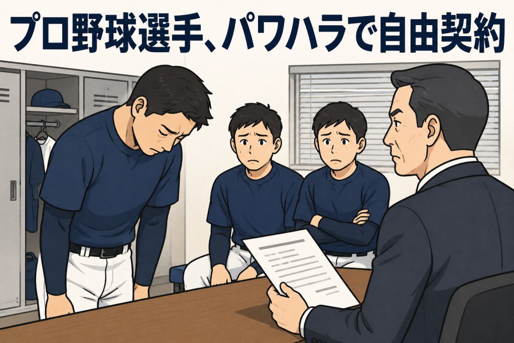 プロ野球選手、パワハラで自由契約