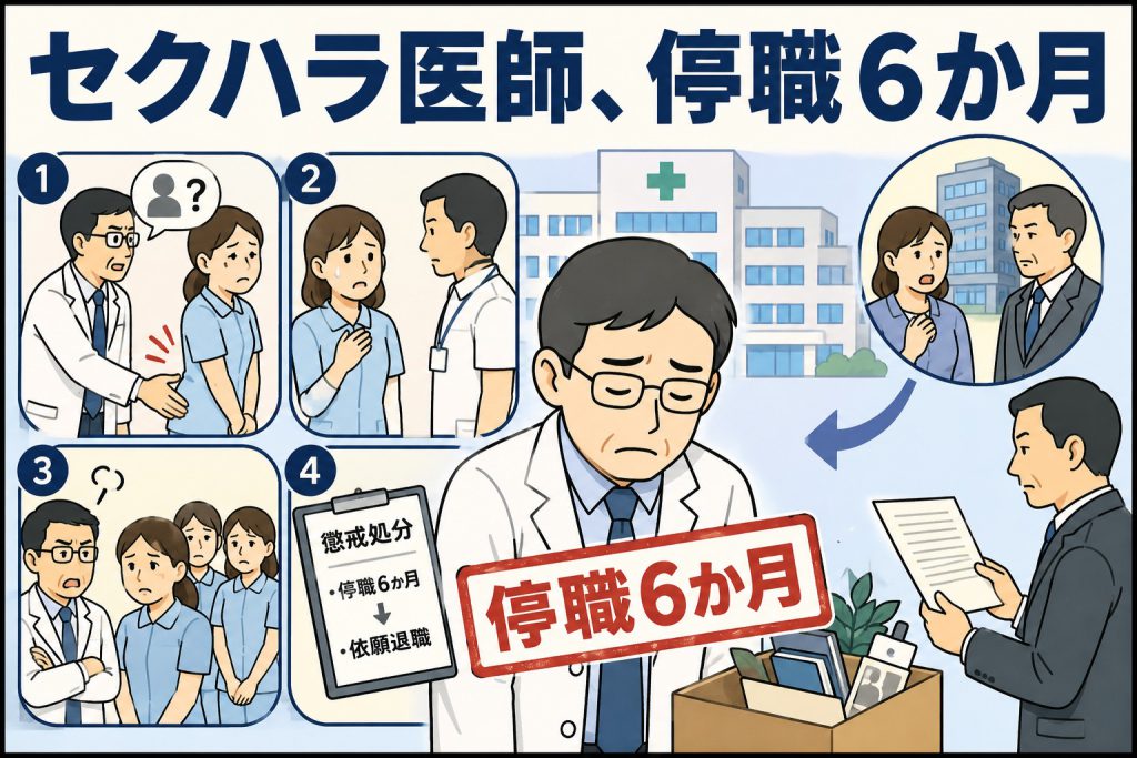 セクハラ医師、停職6か月