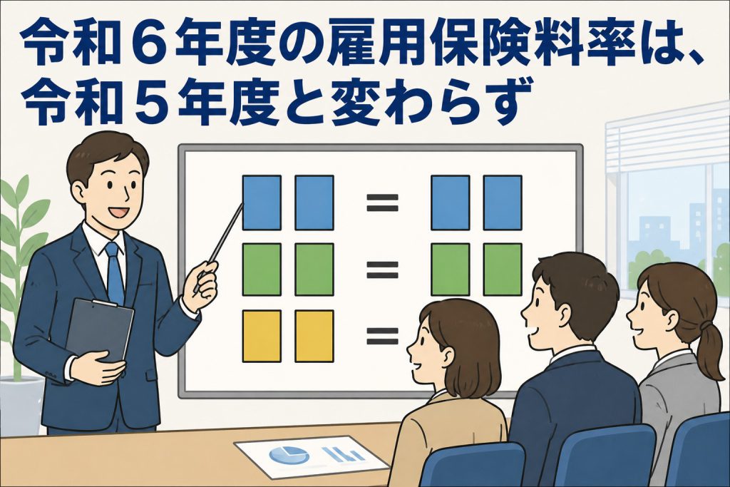 令和6年度の雇用保険料率は、令和5年度と変わらず