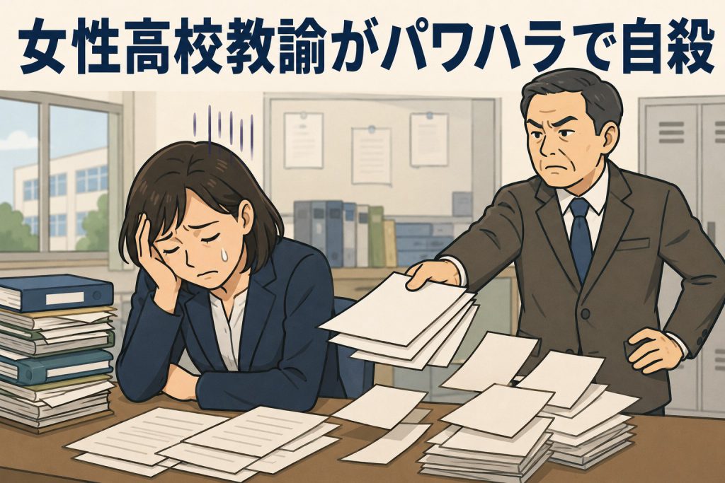女性高校教諭がパワハラで自殺