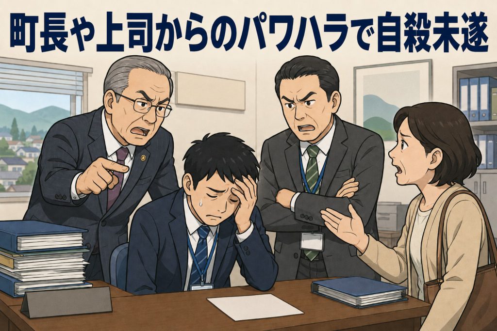 町長や上司からのパワハラで自殺未遂