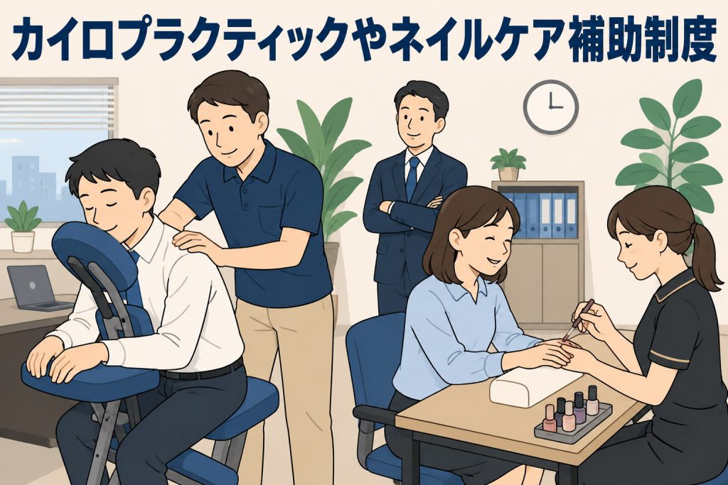 カイロプラクティックやネイルケア補助制度
