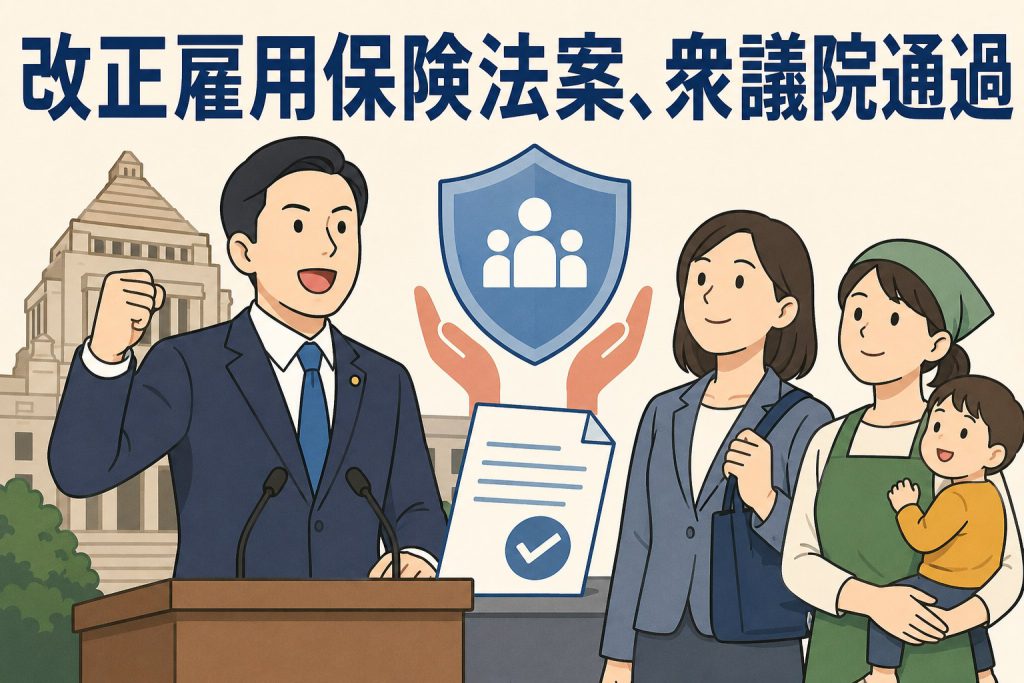 改正雇用保険法案、衆議院通過