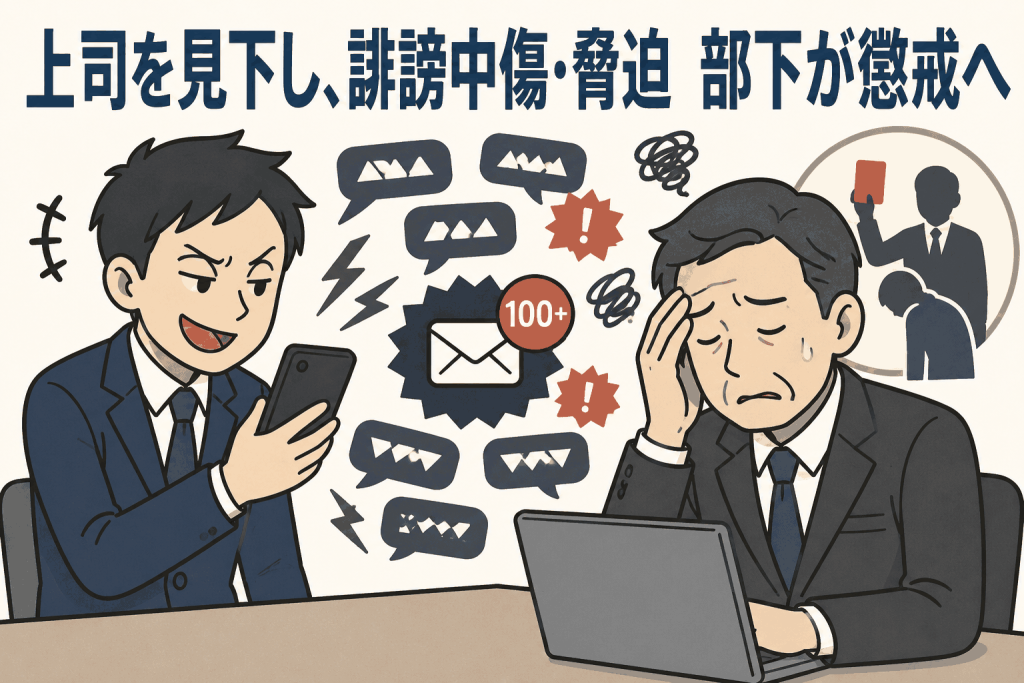 上司を見下し、誹謗中傷・脅迫　部下が懲戒へ