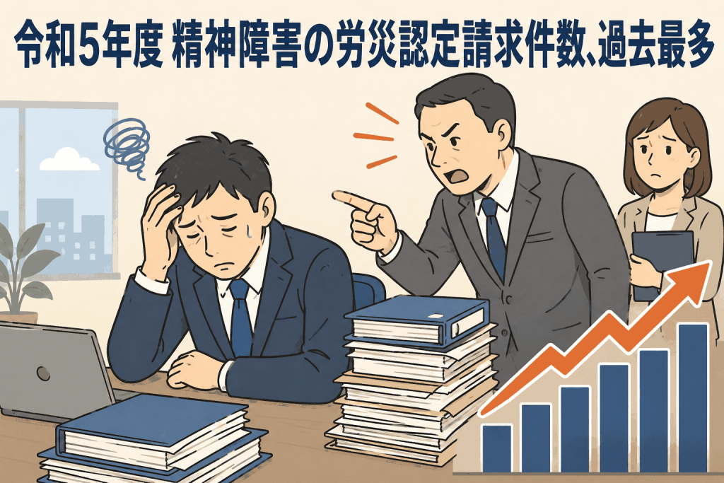 精神障害の労災認定請求件数、過去最多