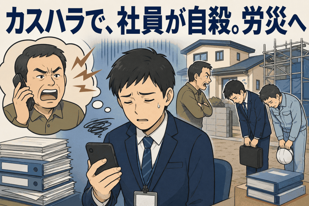 カスハラで、社員が自殺。労災へ