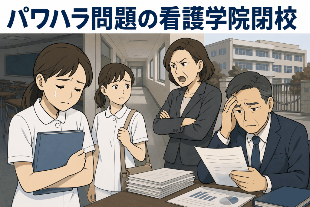 パワハラ問題の看護学院閉校