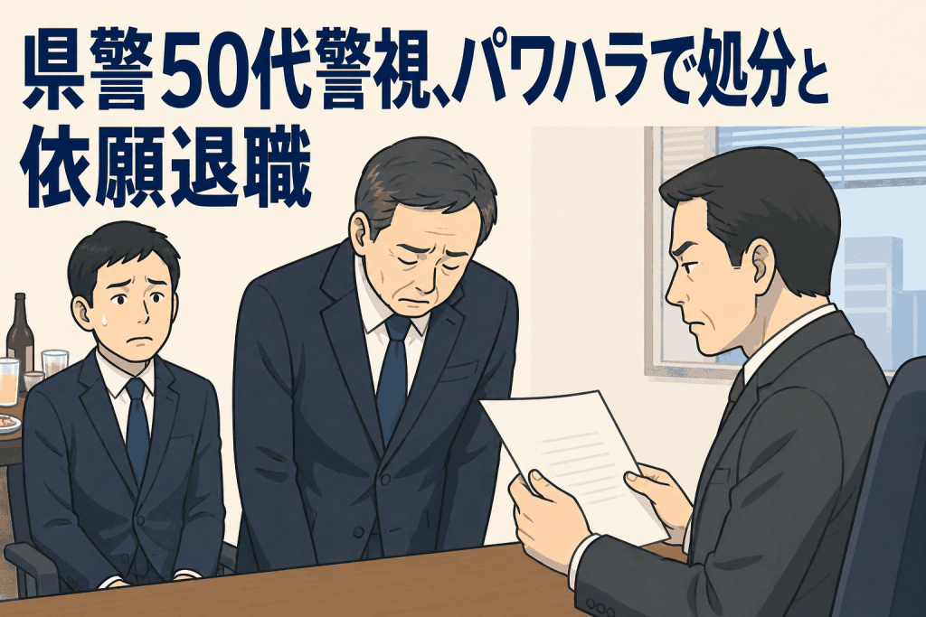 県警50代警視、パワハラで処分と依願退職
