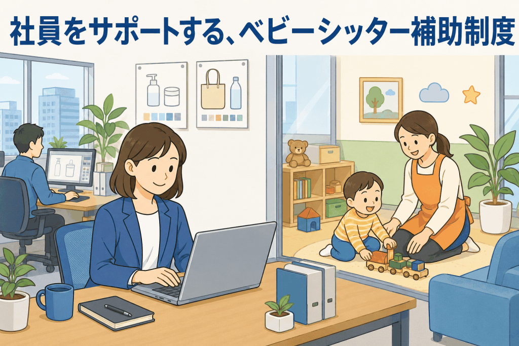 社員をサポートする、ベビーシッター補助制度