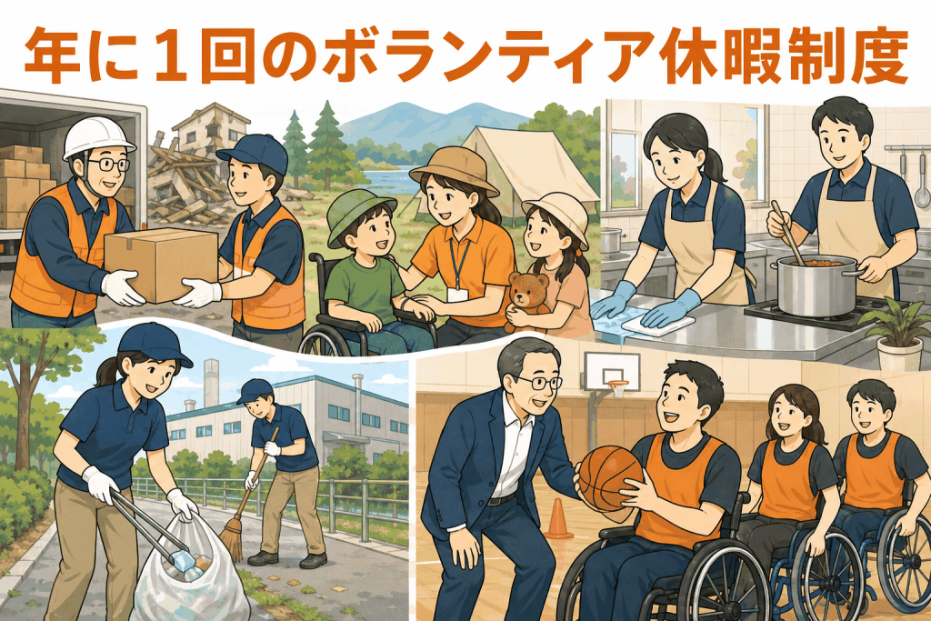 年に1回のボランティア休暇制度