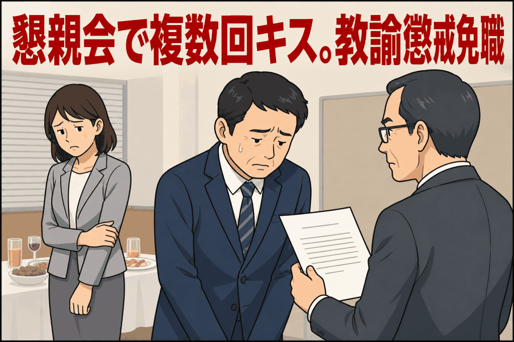 懇親会で複数回キス。教諭懲戒免職