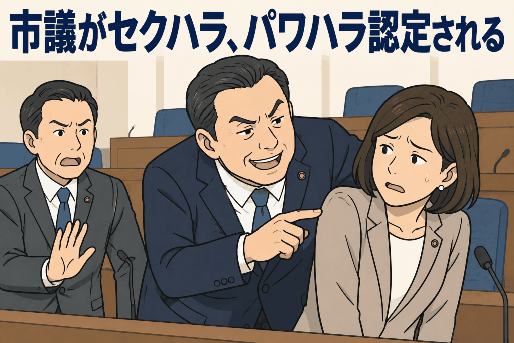市議がセクハラ、パワハラ認定される