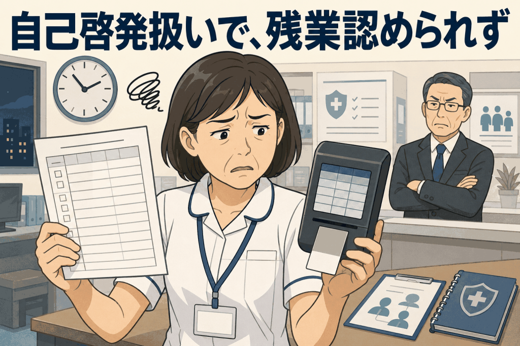 自己啓発扱いで、残業認められず