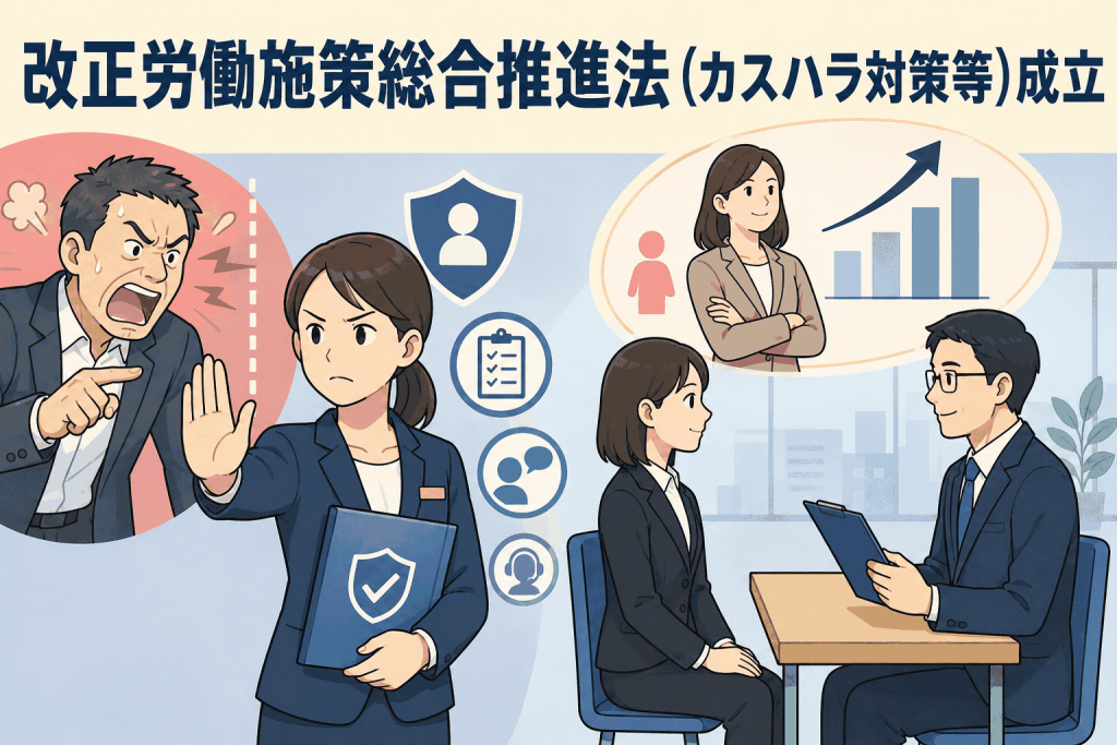 改正労働施策総合推進法(カスハラ対策等)成立
