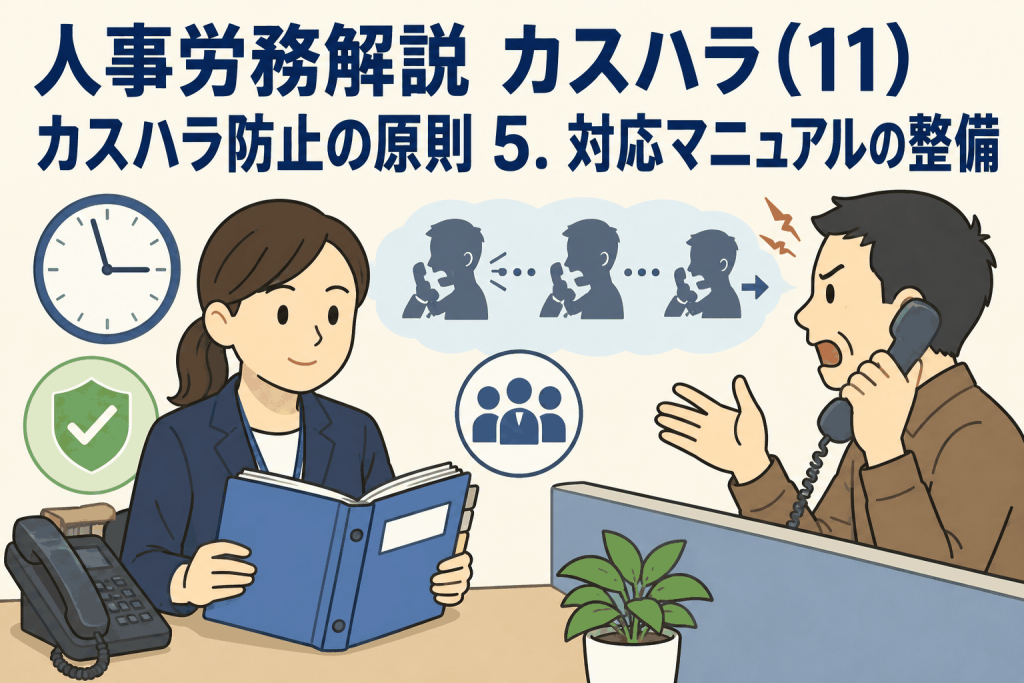人事労務解説 カスハラ(11)カスハラ防止の原則 5.対応マニュアルの整備