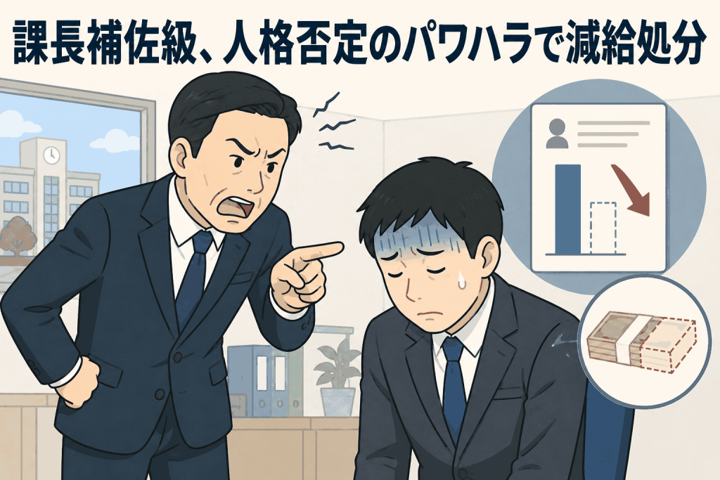 課長補佐級、人格否定のパワハラで減給処分