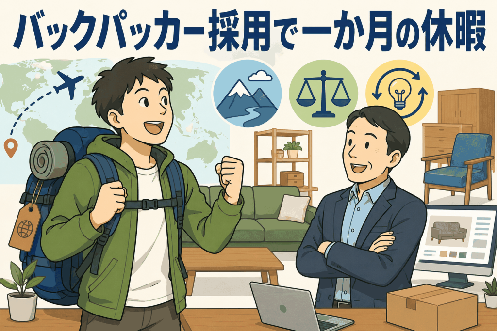 バックパッカー採用で一か月の休暇