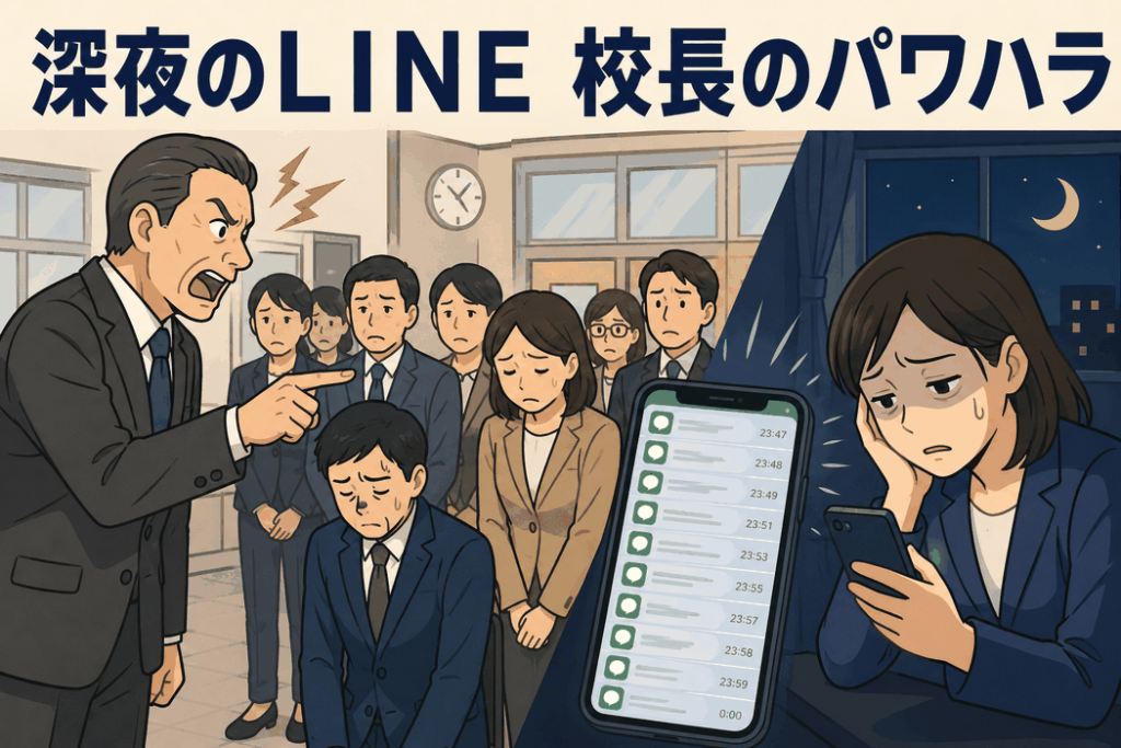 深夜のＬＩＮＥ　校長のパワハラ