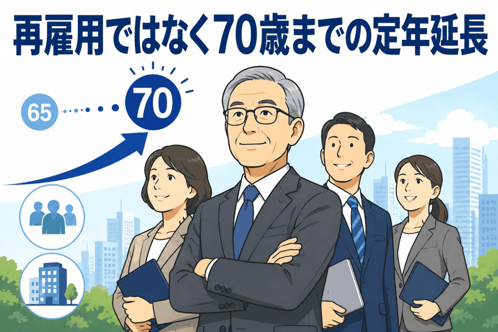 再雇用ではなく70歳までの定年延長