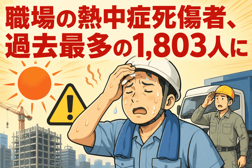 職場の熱中症死傷者、過去最多の1,803人に