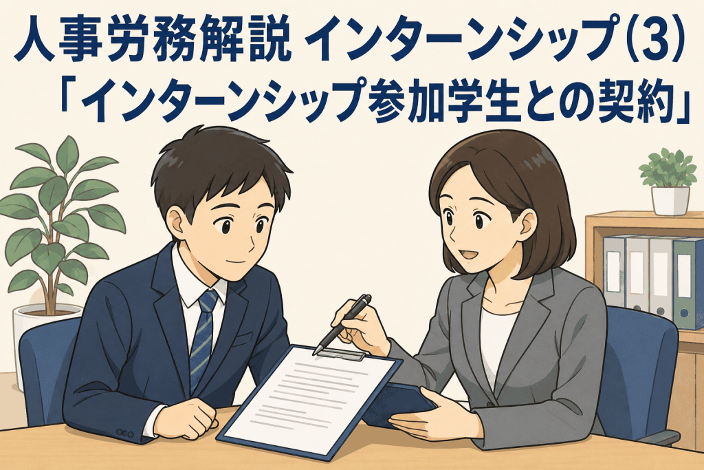 人事労務解説 インターンシップ(3)「インターンシップ参加学生との契約」