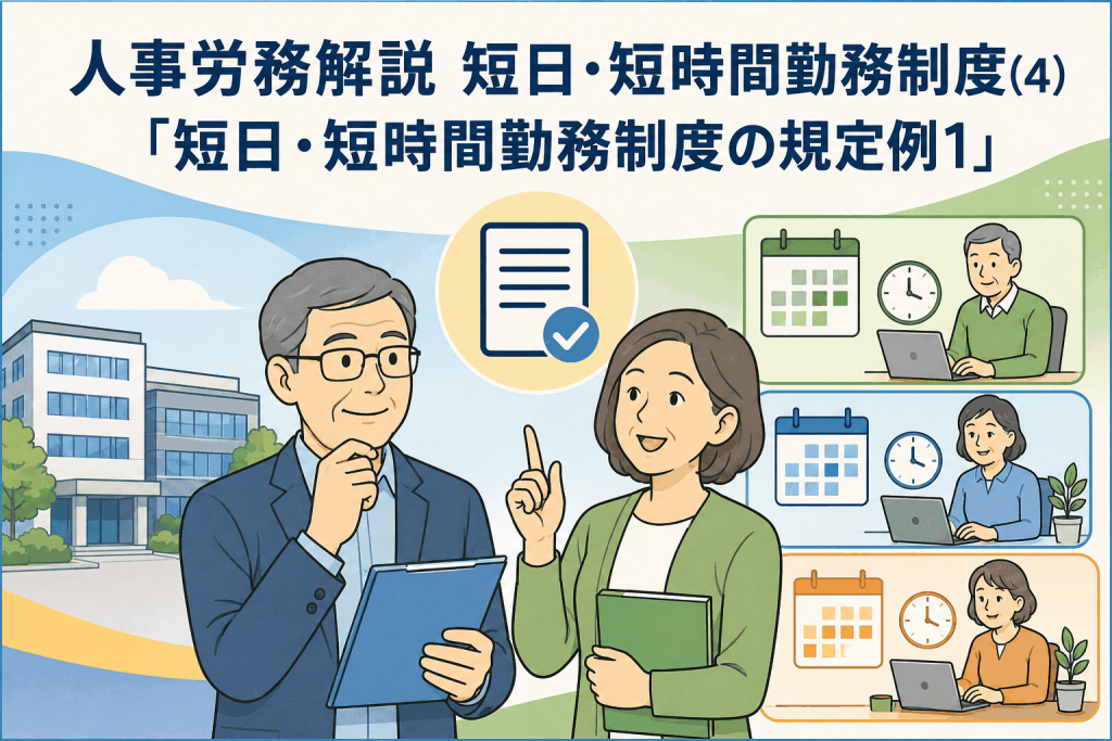 人事労務解説 短日・短時間勤務制度(4)「短日・短時間勤務制度の規定例1」
