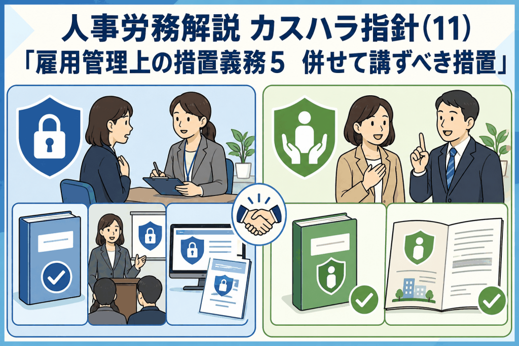 人事労務解説 カスハラ指針(11)「雇用管理上の措置義務5 併せて講ずべき措置」